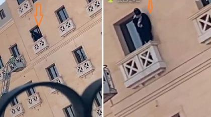 فیدیو : فتاة سعودیة تحاول الانتحار من شرفة فندق فی منطقة الدمام