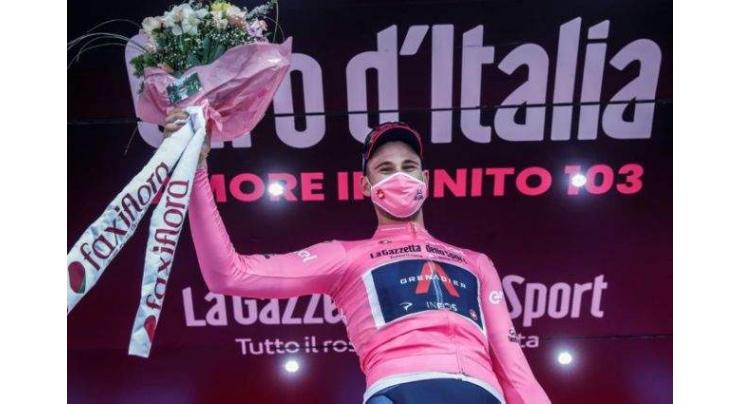 Ganna pink with delight after taking first Giro d'Italia stage
