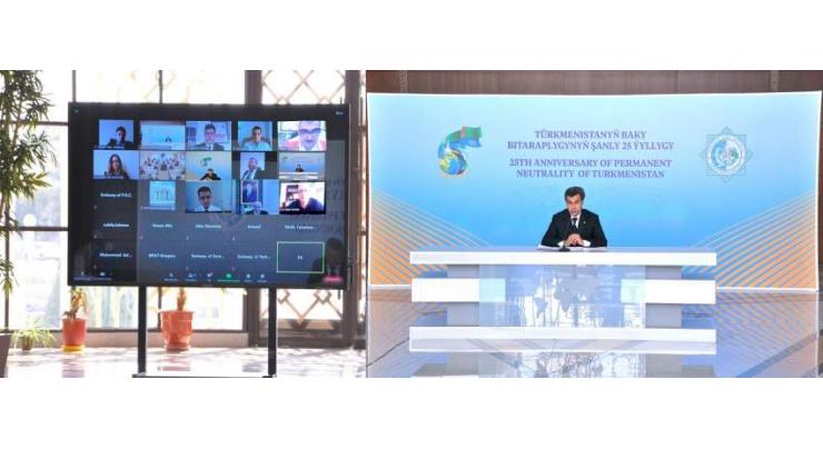 Online diplomatic courses on the topic "Neutrality of Turkmenistan - for the sake of peace, stability and sustainable development" started in Ashgabat