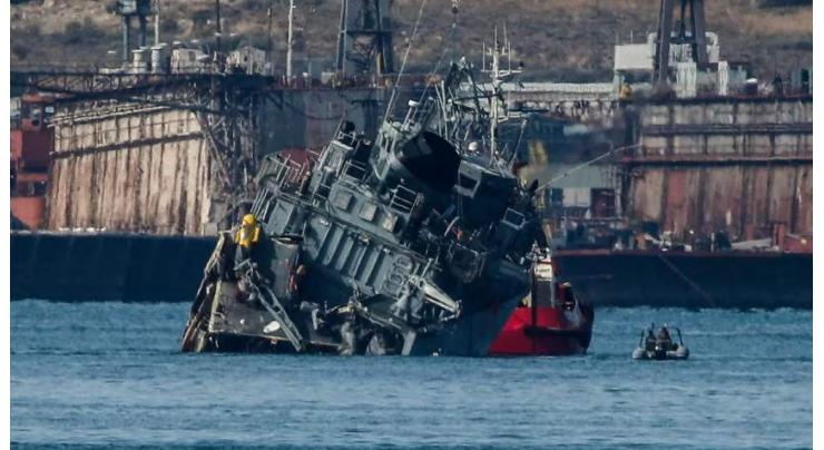 Two hurt as Greek warship collides with freighter
