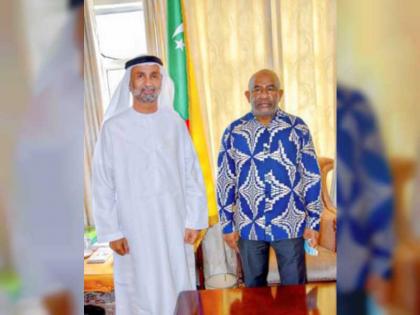 رئيس جزر القمر يستقبل الجروان ويشيد بجهود الإمارات الإنسانية والتنموية