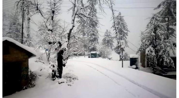 Second spell of snowfall at nathiagali started
