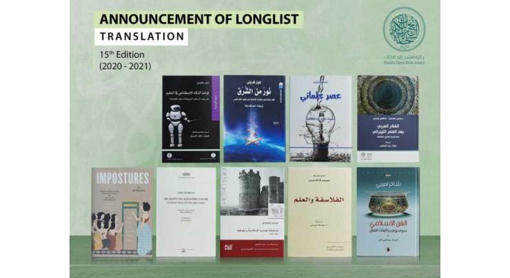 SZBA announces longlist for &#039;Translation&#039; Category for its 15th edition
