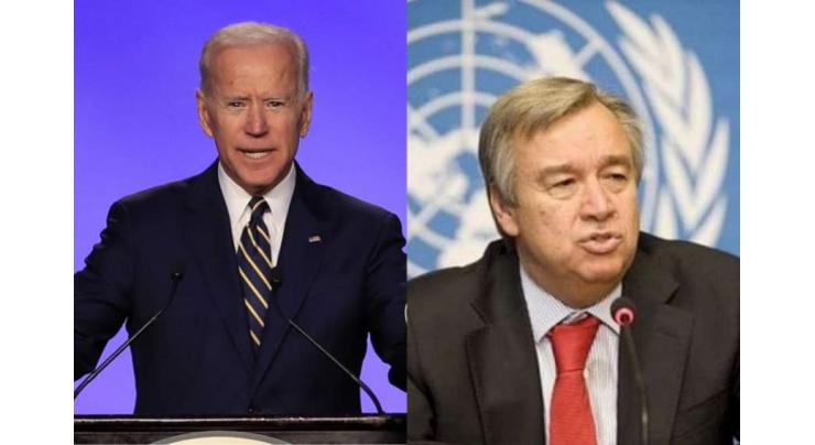 Biden, UN Chief discuss 'strengthened' UN-US partnership on global issues; upholding peace, resolving conflicts
