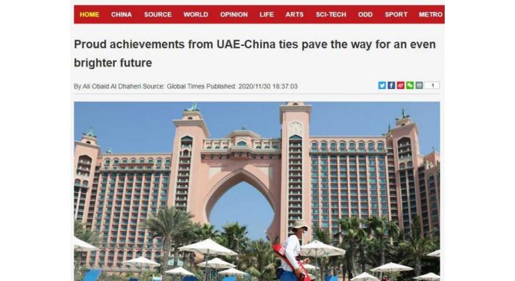 Proud achievements from UAE-China ties pave the way for an even brighter future: says UAE Ambassador