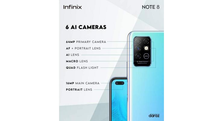 Infinix Note 8 is a real photography king with 64 MP Six Cameras