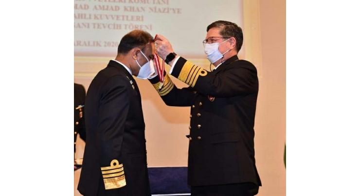 Chief Of The Naval Staff Admiral Muhammad Amjad Khan Niazi Conferred With “Legion Of Merit Of The Turkish Armed Forces” At Turkey