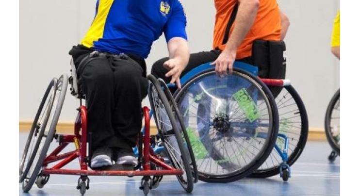 Wheelchair handball match played
