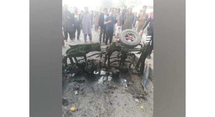 Rickshaw cylinder explosion injured four in Pirwadhai Adda
