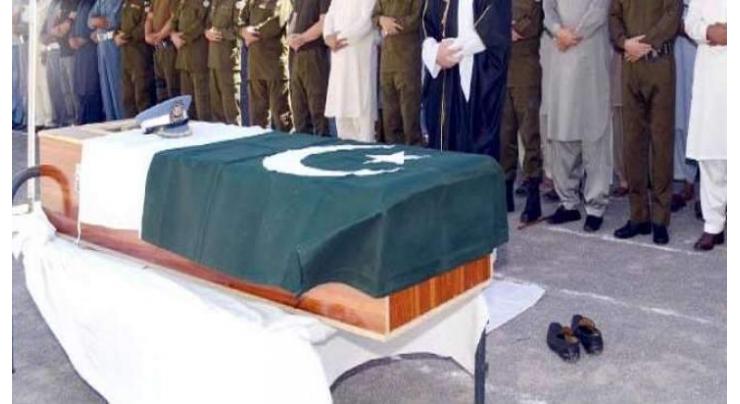 Funeral prayer of martyred cop offered

