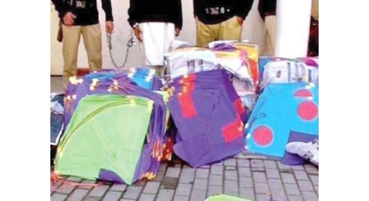 12 kite sellers arrested, 1800 kites confiscated
