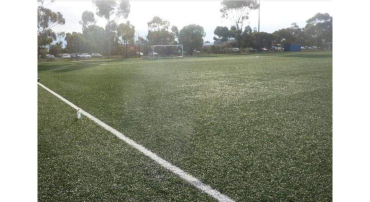 Work on laying synthetic astro-turf project begins
