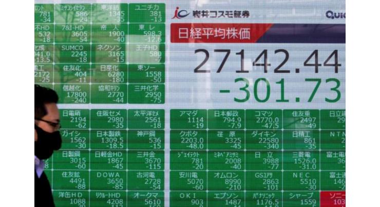 Tokyo stocks close lower on profit-taking on 22 jan 2021
