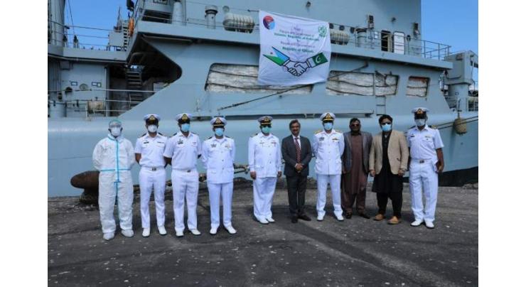 Pakistan Navy ship reaches Djibouti carrying 50 metric ton rice for calamity-hit people
