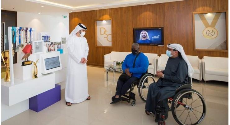 Mansoor Bin Mohammed meets UAE Paralympic hero Khamis and urges him to continue his achievements