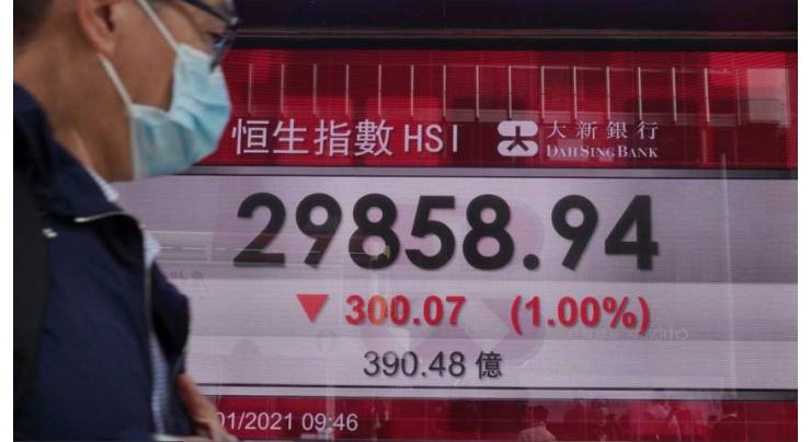 Hong Kong stocks close lower with eye on US
