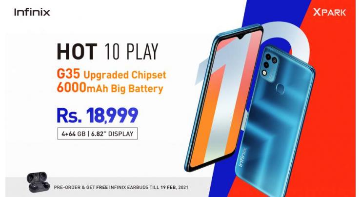 Infinix Hot 10 Play with MediaTek Helio G35 is now available on Pre-orders with amazing TWS earbuds gift