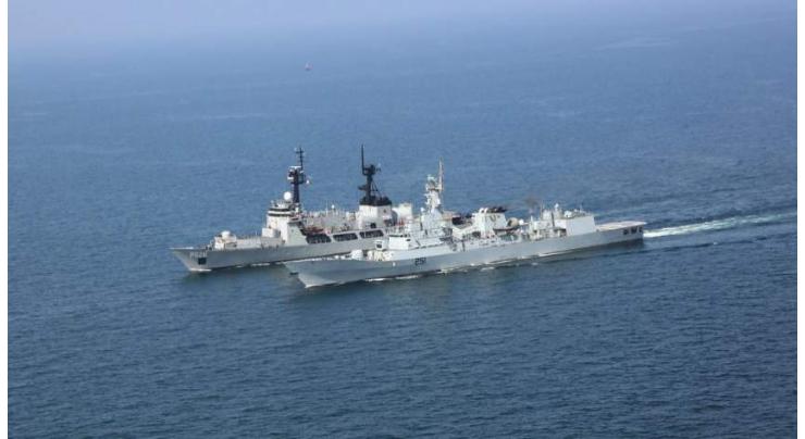 Pakistan Navy conducts bilateral exercises with Russian, Srilankan Navy ships
