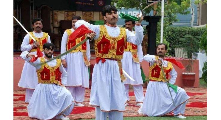 Khattak dance, Musical show, skits of President Pride of Performance Arts enthralled sitting spectators
