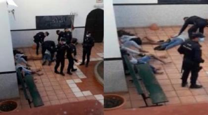 شرطة تعتدی علی مھاجرین مغاربة داخل المسجد فی الأسبانیا