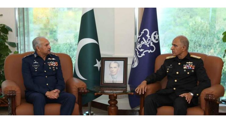 Chief Of Air Staff Farewell Calls On Chief Of The Naval Staff At Naval Headquarters