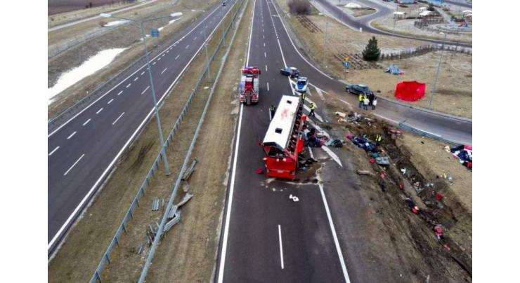 Six people killed in Ukrainian bus crash in Poland
