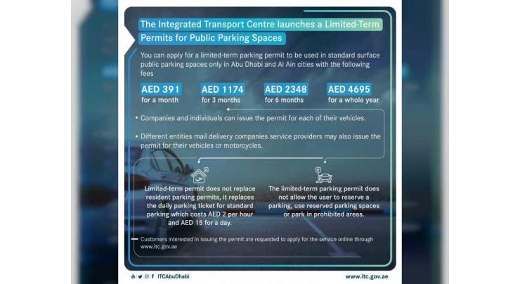 Limited-term permits for parking spaces in Abu Dhabi, Al Ain