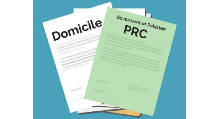 Domicile, PRCs  to issue after scrutiny
