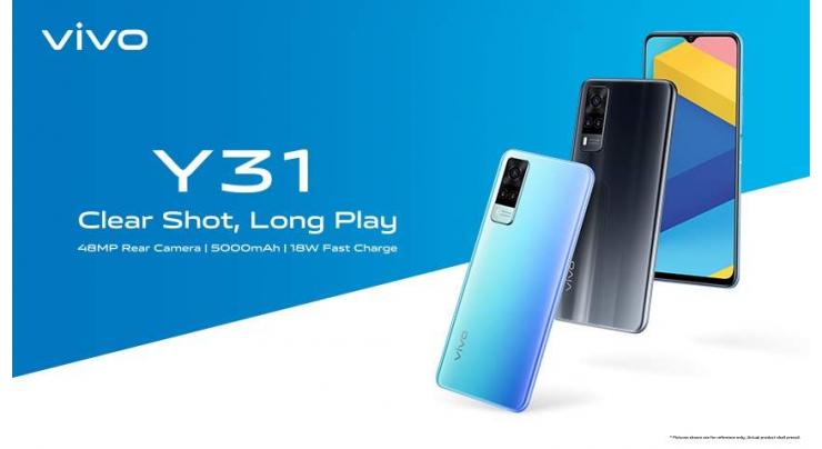 vivo Launches Y31 Featuring 48MP Rear Camera, 6.58-Inch Halo FullView™ Display & 5000mAh Battery with 18W Fast Charge