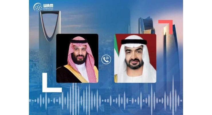 Mohamed bin Zayed receives Saudi Crown Prince&#039;s phone call