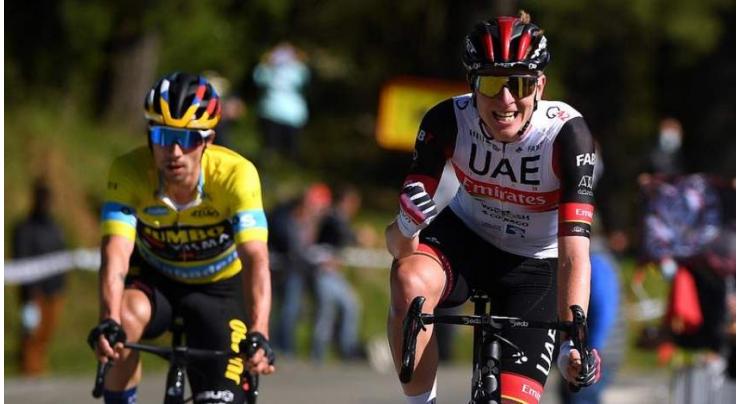 Pogacar edges Roglic again to win third stage of Basque tour
