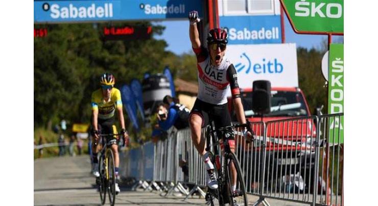 Pogacar edges Roglic again to win third stage of Basque tour
