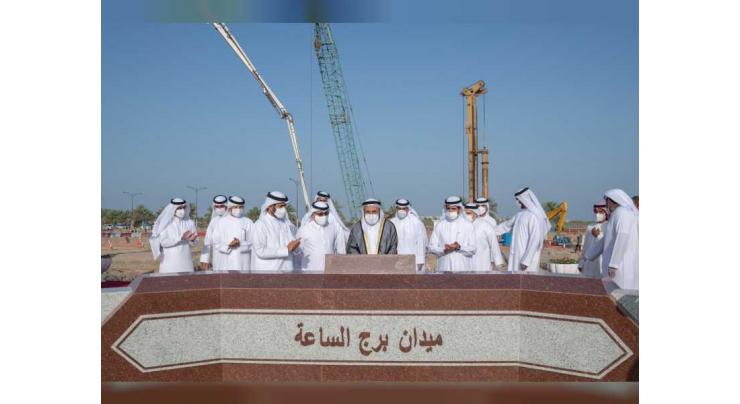 Sharjah Ruler lays foundation stone for Kalba Clock Tower Square