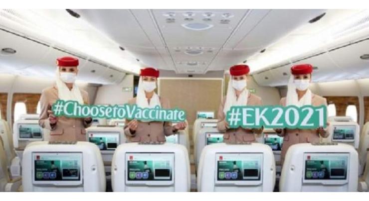 Emirates milestone flight EK2021 highlights UAE’s impressive vaccination drive and readiness of its aviation industry for travel rebound