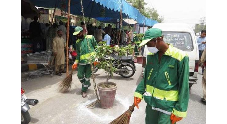 LWMC to ensure cleanliness iat 30 Ramzan Bazaars
