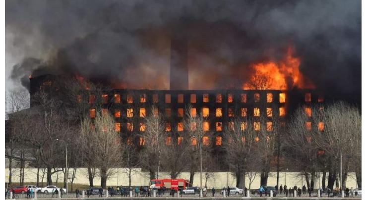 Russia detains two after huge Saint Petersburg fire
