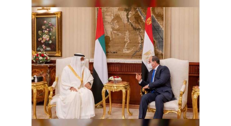 Mohamed bin Zayed, Egyptian president review consolidating fraternal relations, discuss latest regional developments