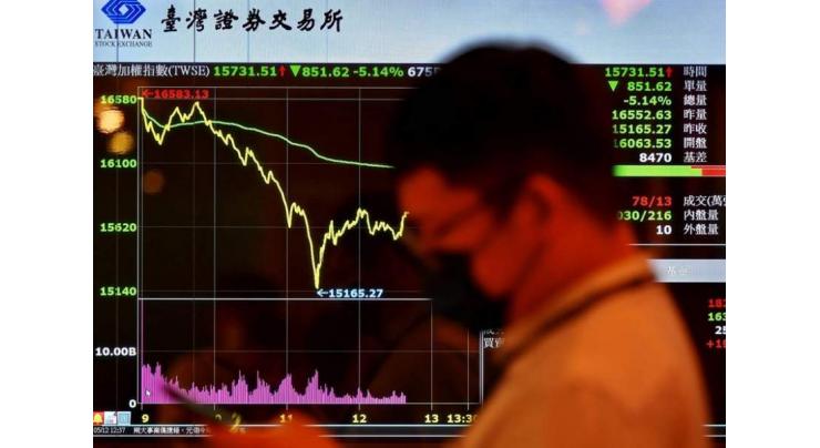 Taiwan stocks plummet on virus restrictions and tech selloff
