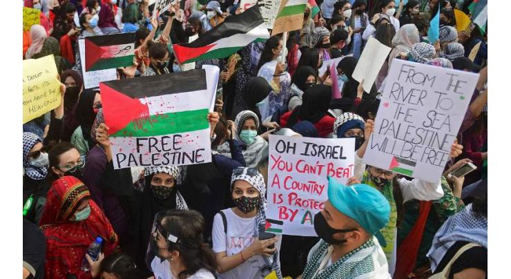 PTI rally against Israeli barbarism in Gaza
