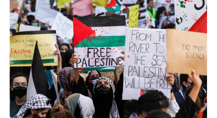 Karachiites participate in rallies, protest demonstrations to express solidarity with Palestine
