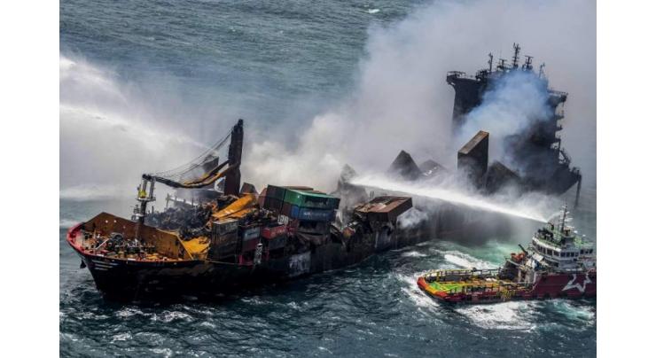 Sri Lanka questions burning cargo ship crew as ecological devastation assessed
