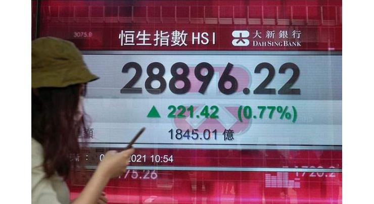 Hong Kong shares down at close
