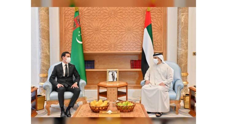 Mansour bin Zayed, Deputy Prime Minister of Turkmenistan, discuss bilateral relations