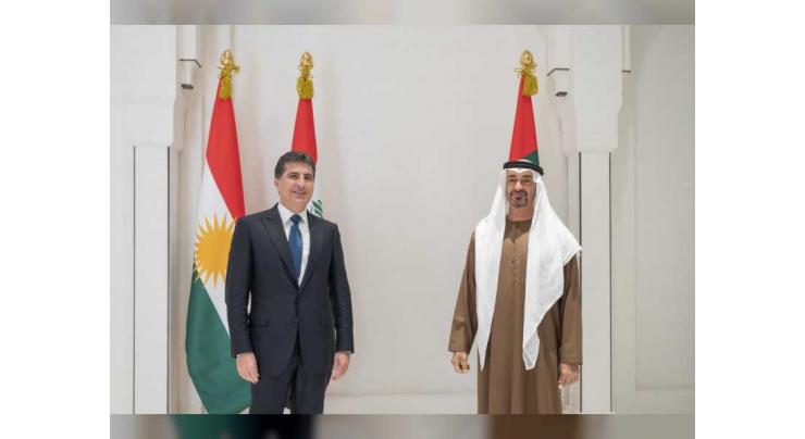 Mohamed bin Zayed receives President of Iraq&#039;s Kurdistan Region