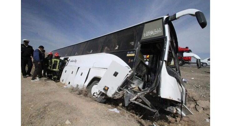 Five killed in bus accident in central Iran
