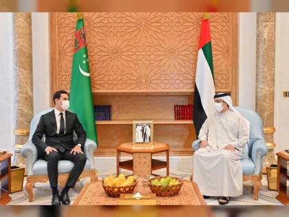 Mansour bin Zayed, Deputy Prime Minister of Turkmenistan, discuss bilateral relations
