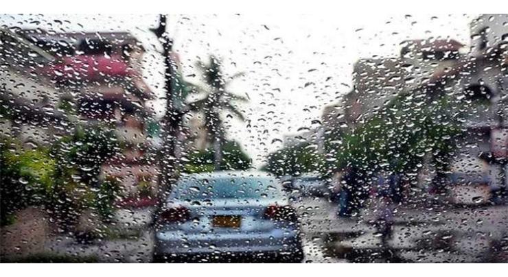 Met office forecast light rain in Karachi
