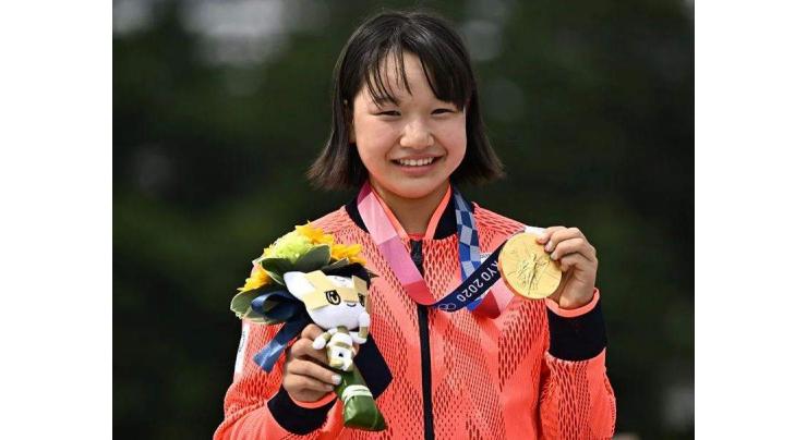 Japan's Nishiya, 13, first women's Olympic skateboard champion
