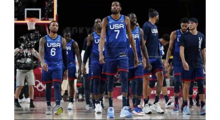US men's basketball team takes first win at Tokyo Olympics
