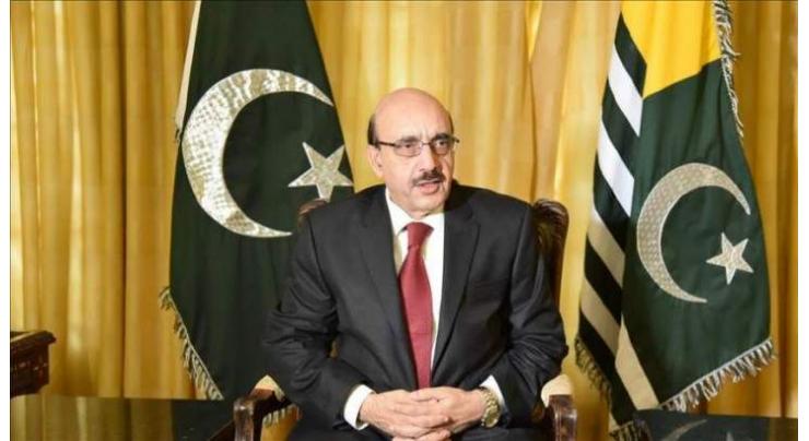 AJK president urges UNSC, UNHRC, ICRC to help stop killing of defenseless civilians in IIOJK :

